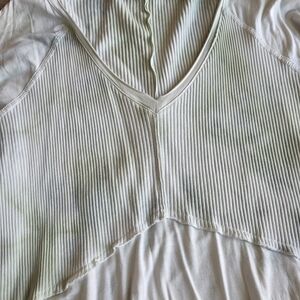 POL Ribbed Skirt in Light Green